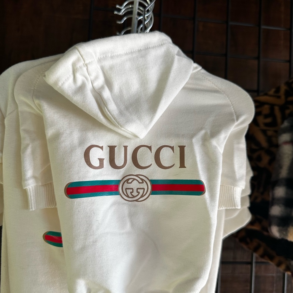 Gucci Cream Dog Hoodie